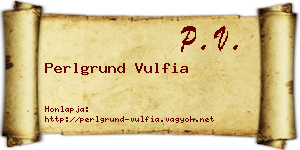 Perlgrund Vulfia névjegykártya